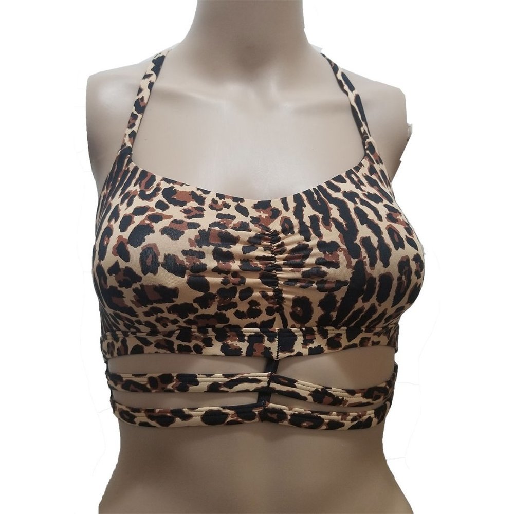 Material Girl Juniors Ruched Strap-Detail S Leopar